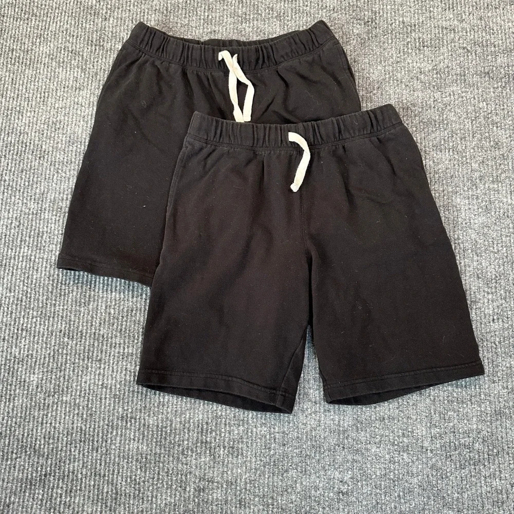 The Children's Place 2-Pack Fleece Shorts 14 XL Husky Black Cotton Blend Set